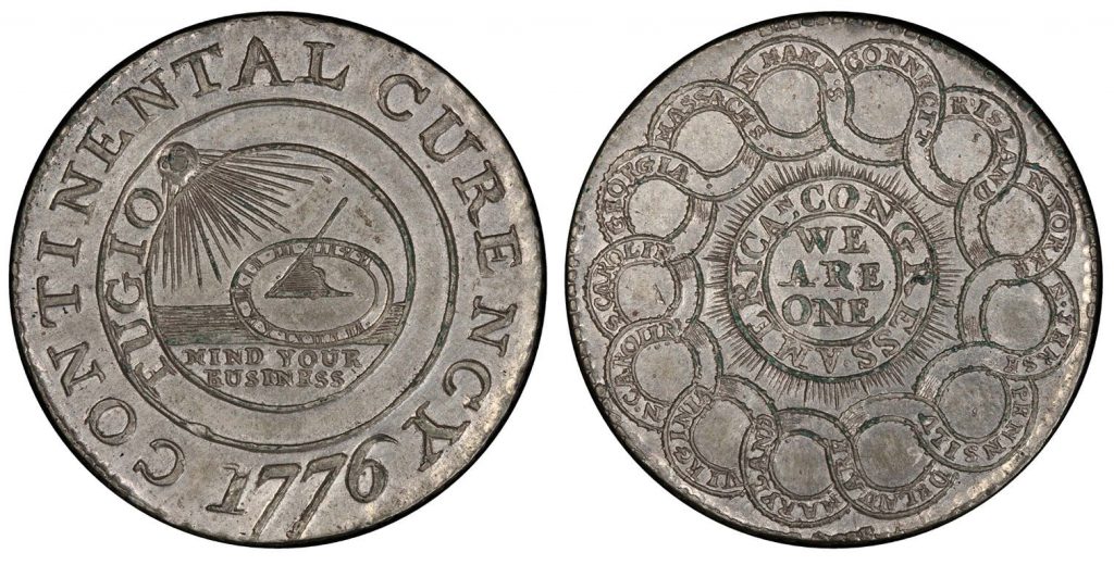 1776 Silver Continental Dollar