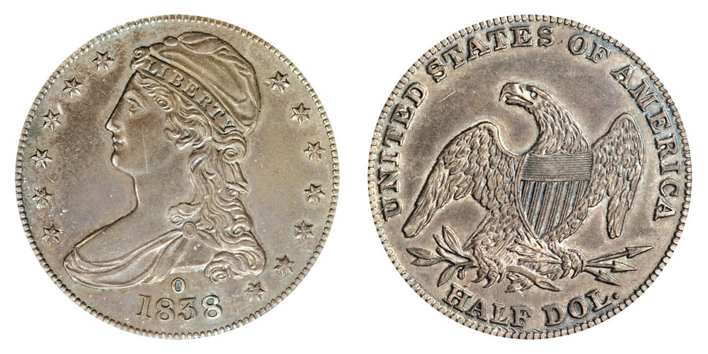 1838 O Capped Bust Half Dollar