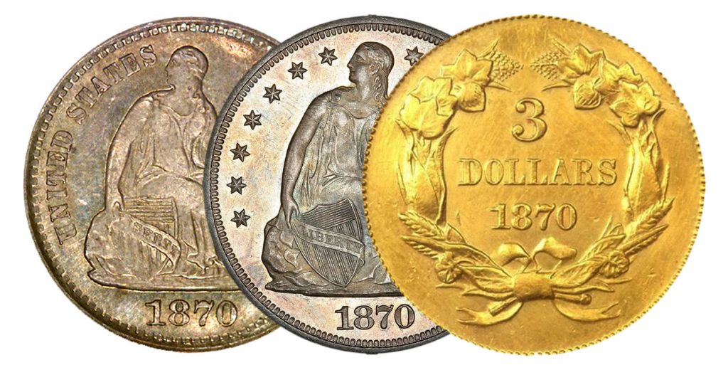 1870 Rare US Coins