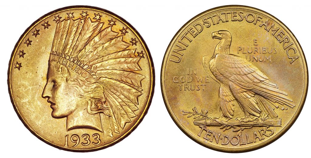 1933 Indian Head Gold Eagle